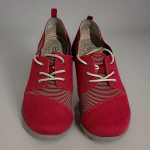 Clark Cloudsteppers Sillian Joss Shoes Red Wrap Sneakers Size 7